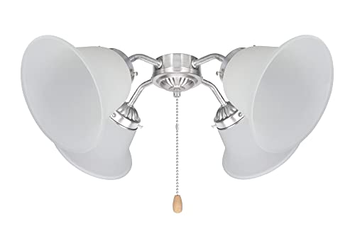 Image of Aspen Creative 23023-4A Transitional Frosted Bell Shape Ceiling Fan Glass Shade.2-1 /8 inchFitter.Size:6 inchD x 4-1 /2 inchH.4Pcs /Pack