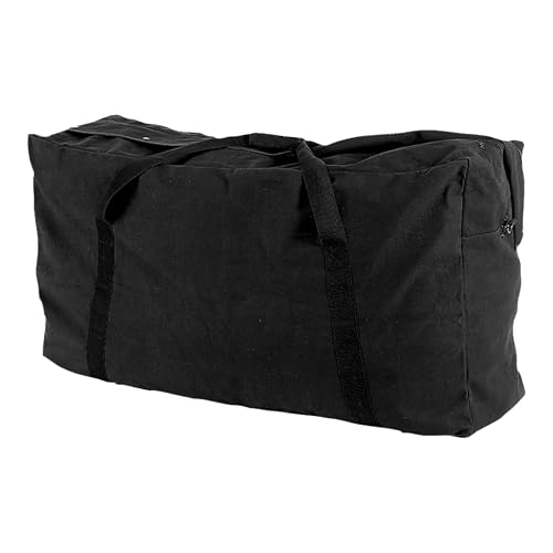 Champion Sports Oversized Canvas Zippered Duffle Bag, Black, 22-Ounce2