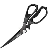 MITSUMOTO SAKARI 9.5 inch Japanese Kithcen Scissors, Meat Kitchen Shears, Barbecue Scissors with ...