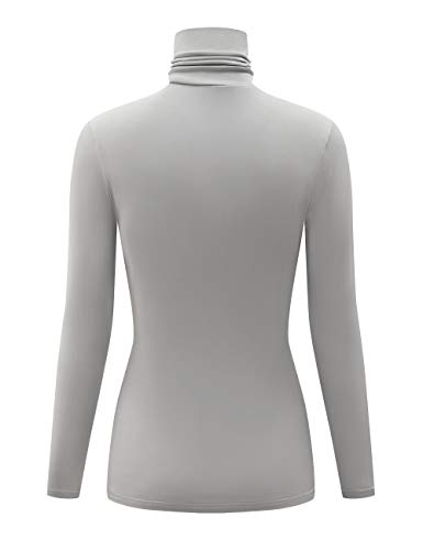Image of Kindcall Casual Turtleneck Tops Lightweight Long Sleeve Soft Thermal Shirts for Women