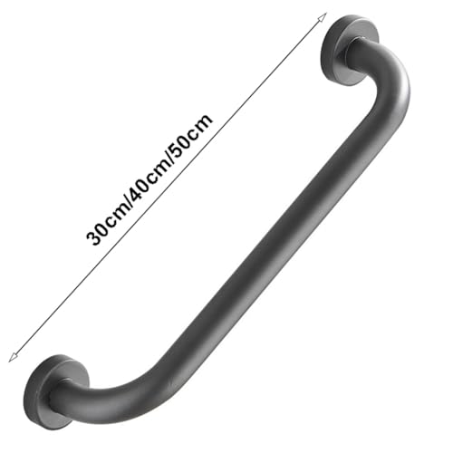 Maniglia di sicurezza per doccia in lega di alluminio resistente, antiscivolo, montaggio a parete, per anziani e anziani, supporto per il bagno per assistenza agli infortuni (40 cm)
