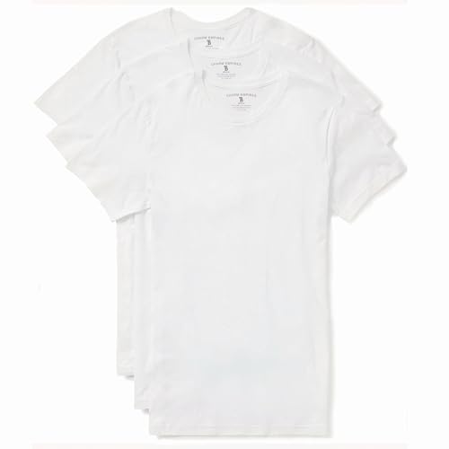 Trailblazer Slim Fit Crew Neck Undershirts (3 Pack) Moisture-Wicking NO Shrink T-Shirt (US Alpha Large Regular Regular White)