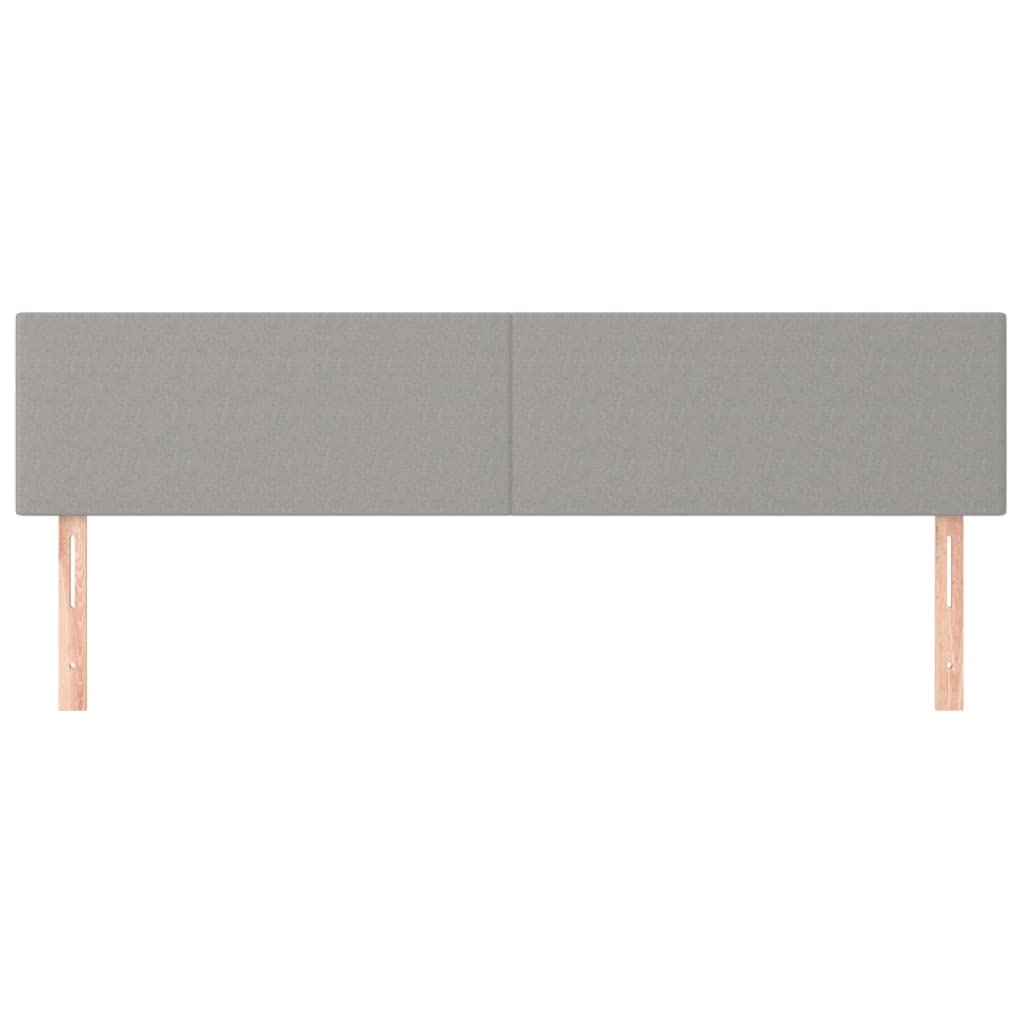 vidaXL Kopfteil, Bettkopfteil mit Holzbeinen, Höhenverstellbar Polsterkopfteil für Bett, Betthaupt Bettzubehör Schlafzimmer, Hellgrau 160x5x78/88 cm Stoff