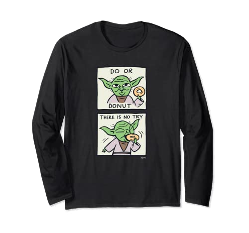 T-shirt manche longue Star Wars Yoda humour pour fan de pop culture Geek