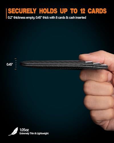 RUNBOX Slim Wallet for men Carbon Black & Oil Black card holder3