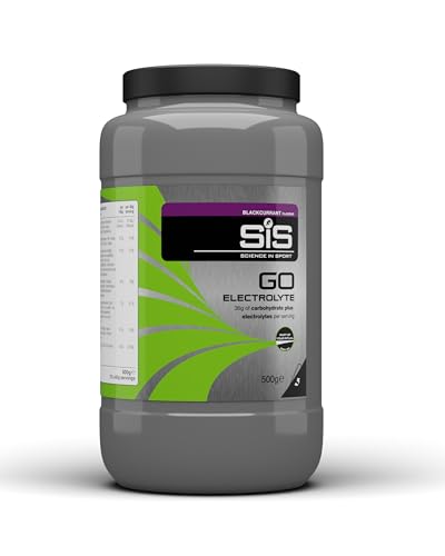 Science In Sport GO Electrolyte Powder Energy Drinks High Carbohydrates and Sodium Blackcurrant Flavour 12 Servings Per 500 g