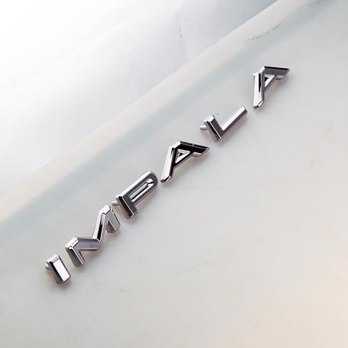 Image of 2Pc 1964 64 Impala Quarter Panel Emblems 3D Badge Letters Nameplate Replacement for Impala (Chrome)