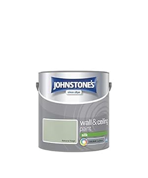 Johnstone's - Wall & Ceiling Paint - Natural Sage - Silk Finish- Emulsion Paint - Fantastic Coverage - Easy to Apply - Dry in 1-2 Hours - 12m2 Coverage per Litre - 2.5L