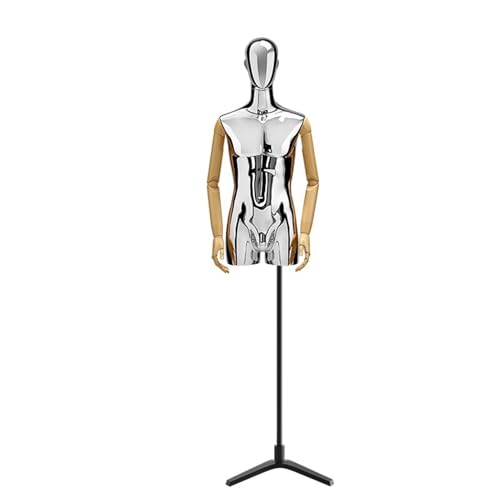 CYHTYM Maniqui Maniquíes Masculinos de Cuerpo Entero para Venta minorista, Altura Ajustable con Soporte Triangular de 60,62 a 78,74 Pulgadas, Desmontables y giratorios.