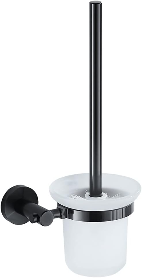 Toilet Brush Toilet Brush Holder Household Wall-Mounted Toilet Bowl Brush Bathroom 360° No Dead Angle Toilet Cleaning Brush Metal Toilet Brushs Set Bathroom Brush and Holder