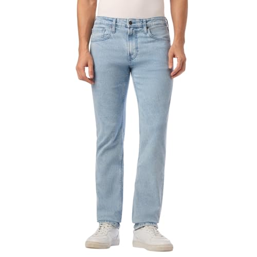 Image of Pepe Jeans Men's Straight Fit Jeans|Mid Rise |Stretchable Fabric| Jeans for Men | Available in Plus Size
