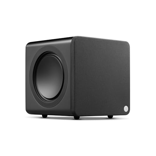 Cambridge Audio MSX SUB 200 - Active Subwoofer 200W Compact Active Subwoofer Speaker with Twin Auxiliary Drivers Adjustable Crossover & Phase Control Home Cinema & Stereo Systems Black
