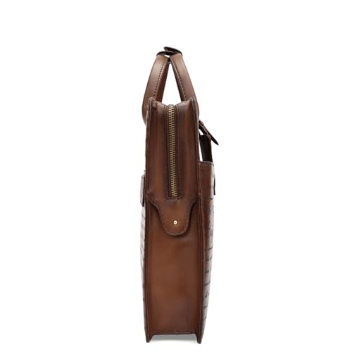 Image of Da Milano Leather Laptop Bag - Fits Up To 15 inch Laptop