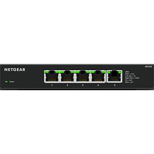 NETGEAR 5-Port 2.5G Multi-Gigabit Ethernet Unmanaged Network Switch (MS305), 5 x 2.5Gbps, Desktop or Wall Mount, Metal Case - image 8