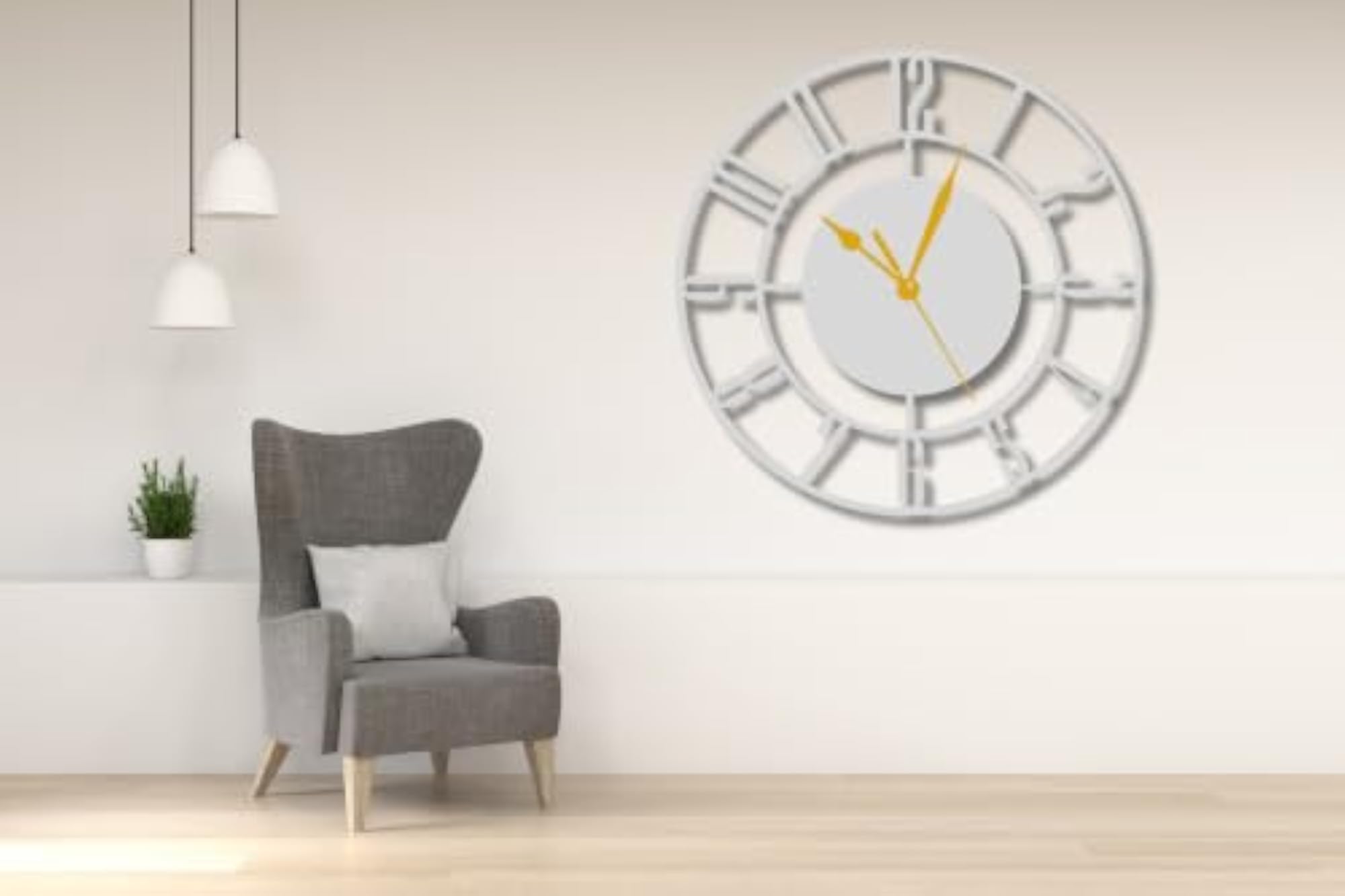 K Group Metal Wall Clock for Home Decor