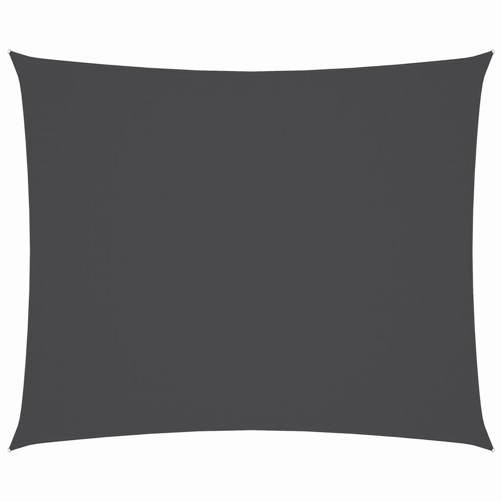 Toldo de sombrilla de tela Oxford rectangular 3x4 m antracita | Impermeable, revestimiento de PU, accesorios de acero inoxidable, cables incluidos, para jardín, terraza y balcón