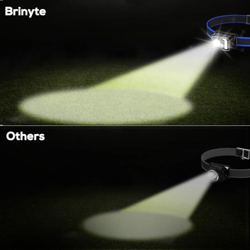 Linterna frontal con sensor de movimiento Brinyte HC01S y luces blanca y roja 6