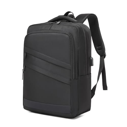 Image of Shavont Laptop Backpack for Men Women, Lightweight 15.6 Inch Laptop Bag, Large Rucksack with 3 Compartments, Ideal for Work School Travel