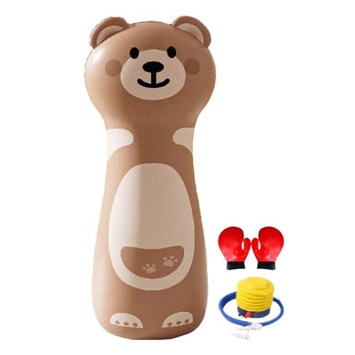 Saco de boxeo para niños - Equipo de boxeo robusto e inflable estable para niños - Equipo de entrenamiento de rebote | para adolescentes, hijas y hijos