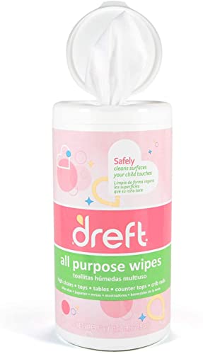 Dreft Multi-Surface All-Purpose Gentle Cleaning Wipes For Baby Toys, Car Seat, High Chair & More, 70 Count (Pack Of 4) #TOP1