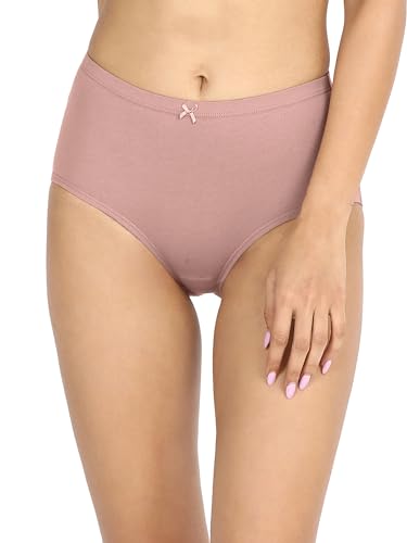 Image of NYKD Cotton Anti-Microbial Panties for Women, Seamless, Full Brief, Stretch Full Coverage with Inner Elastic Panty (Combo Pack of 3) Full Brief, NYP104, Peacoat, Withered Rose, Windsor Wine, S, 3N