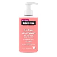 Neutrogena Oil-Free Pink Grapefruit Acne Face Wash, Vitamin C & Salicylic Acid Cleanser, Daily Acne Treatment For Face, Blemish & Blackhead Clearing Facial Cleanser, 9.1 fl. oz