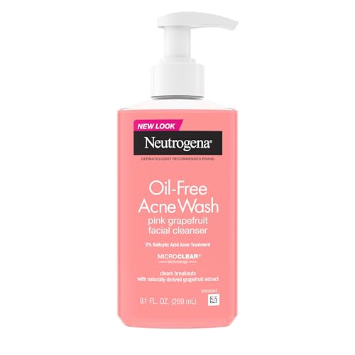 Neutrogena Oil-Free Pink Grapefruit Acne Face Wash, Vitamin C &