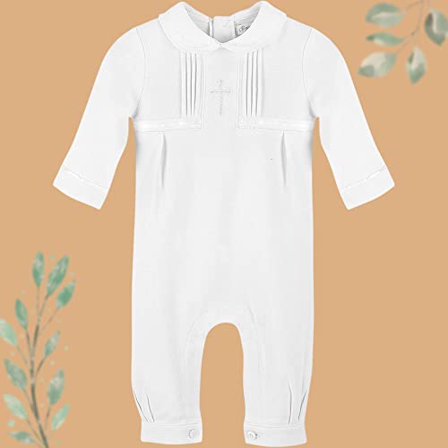 Carriage Boutique Baby Boy Elegant Christening Outfit With Hat 6M #TOP4