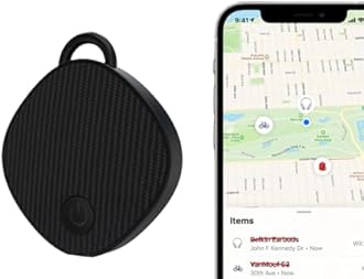Unlimited Range GPS Tracking Device Item Locator for Car, Purse, Pet, Key Work with Apple Findmy No 3rd App Needed (Black)