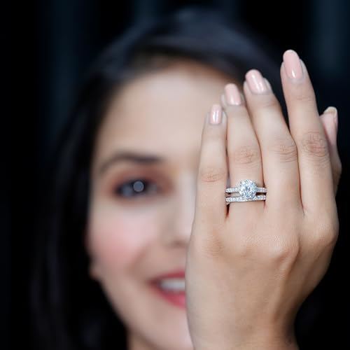 Certified Lab Grown Diamond Bridal Ring Set, Ef-Vs Quality, Diamond Engagement Ring with Wedding Band - Ready To Gift3