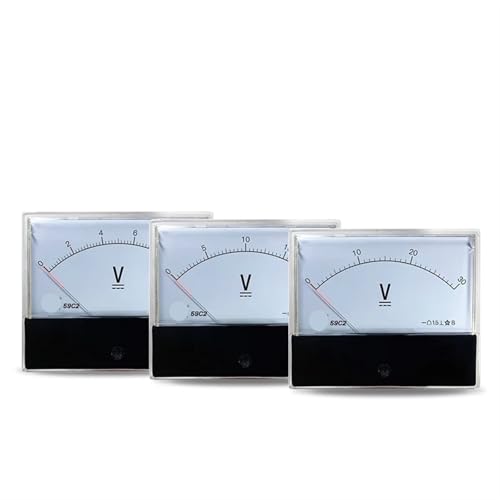 Voltmètre CC 30V aiguille 100 * 120 mm pour le suivi des batteries et alimentations