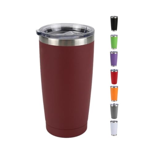 Home Universal ® Termo de Café Acero Inoxidable, Vaso Térmico con Aislamiento, 12h Caliente / 24h Frío, para agua, té caliente y frio (Marron, 600 ML)