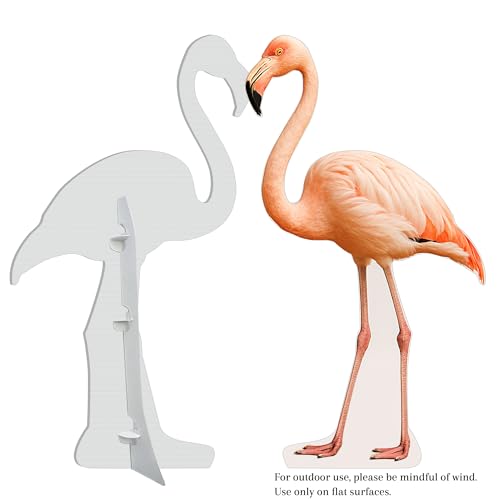 Image of Flamingo 3FT Life Size Cardboard Cutout - A Fun Animal Standup for Photo Booths, Birthday Parties, and Events