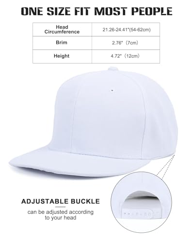 Image of Century Star Snapback Hats for Men Flat Bill Brim Baseball Cap Women Adjustable Hip Hop Style Blank Trucker Hat