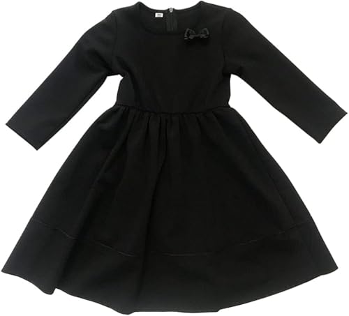 [MXN] 子供服キッズ女の子無地ブラックワンピース