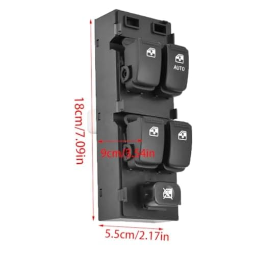 Bouton Commutation Levage avec Commande Fluide pour Console Fenêtre Électrique Hyundai Getz