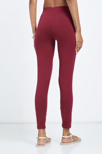 Image of Rangmanch by Pantaloons Women's Cotton Stretch Bottoms | Skinny Fit | Mid Rise Waist | Ankle Length