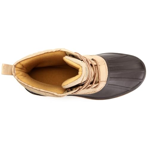 Mens Cold Weather Duck Toe Snow Boots, Waterproof Insulated Winter Boots, Lace Up Comfort, Sizes 8-13 6