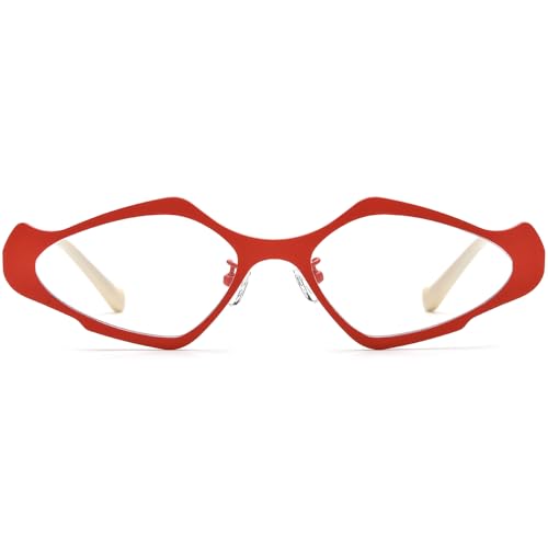 Image of FONEX Colorful Pure Titanium Glasses Frame Women Retro Round Eyeglasses