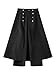 easyforever Mens Fashion Patchwork Cape Tailcoat Pants Straight Long Pants Culottes Gothic Costume Black X-Large