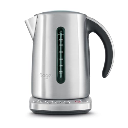Sage - The Smart Kettle - Bouilloire Électrique Silencieuse et sans Fil - 1,7L, Chauffe Rapide, 2400W - 5 Réglages, Maintien au Chaud, Socle 360° - Acier...