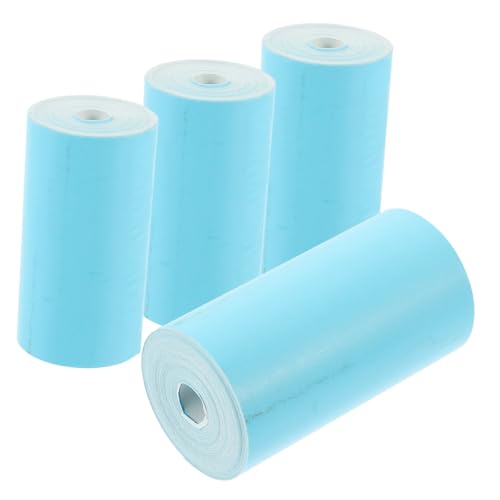 GRIRIW Thermal Paper Rolls 4 Rolls Cash Paper Rolls Multipurpose Thermal Printing Paper 5.7 * 3 Blue Roll