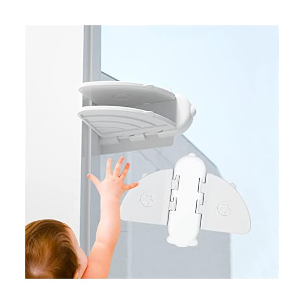 Sliding Door Child Lock, Sliding Glass Door Lock, 4 Pack Baby Safety