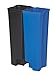 Rubbermaid Commercial Dual Liner Set for Slim Jim Resin Step-On Wastebasket, Dual Liner for Front-Step Wastebaskets, 8-Gallon, Blue/Black (1883627)