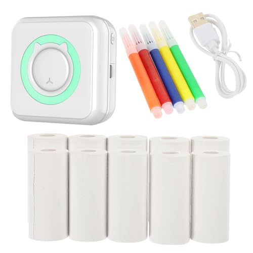 Gadpiparty 1Set Label Maker Portable Household Thermal Printer Colored Pens for Home Office Organization