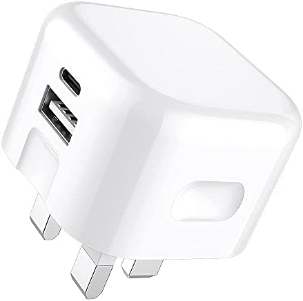 USB C Wall Charger, Mini 20W Dual Ports USB Type C PD Fast Charger, USB 18W QC 3.0 Charger Block With Foldable Plug For iPhone 14/14 Plus/14 Pro/14 Pro Max/13/13 Pro/13 Pro Max/13 Mini/SE 2022