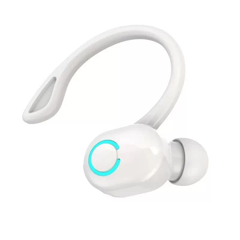Single Ear Bluetooth Earpiece, Bluetooth 5.2 Wireless Earphones, Right Ear in-Ear Bt Headset with Noise Canceling Microphone, in Ear Headphones with Charging USB Cable (White)-picture-34