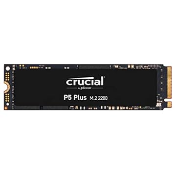 Crucial SSD para jogos P5 Plus 2TB PCIe Gen4 3D NAND NVMe M.2, até 6600MB/s - CT2000P5PSSD8, unidade de estado sólido