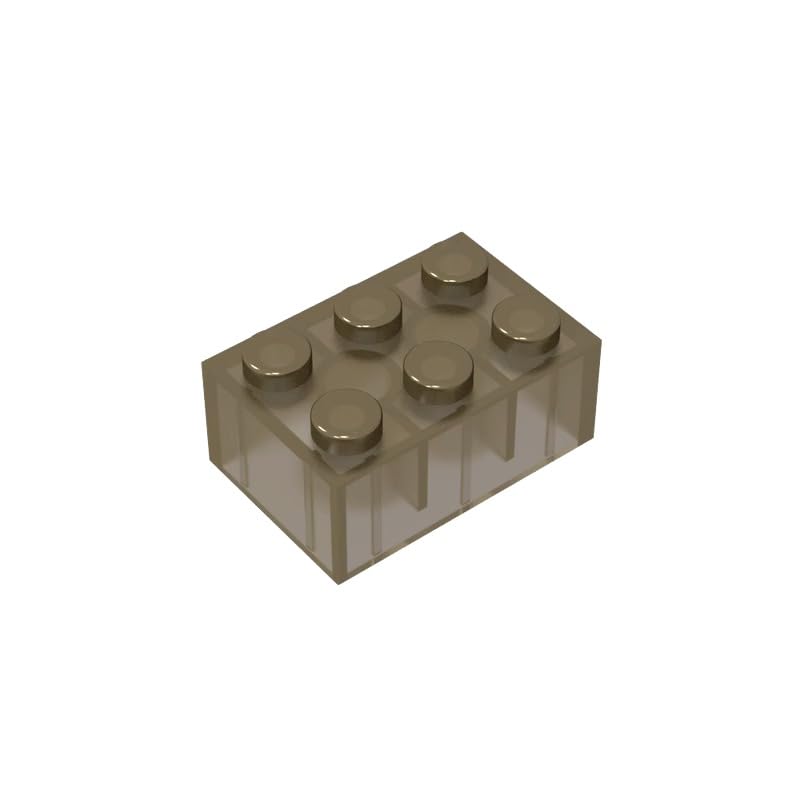 Gobricks 3002 Basic Bricks Brick 2x3 50 Pieces GDS-541 Compatible with Lego Building Blocks Color:Trans Black — image 1