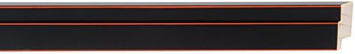 Picture Frame Moulding (Wood) 18ft Bundle - Contemporary Black Finish - 1.25" Width - 5/8" Rabbet Depth